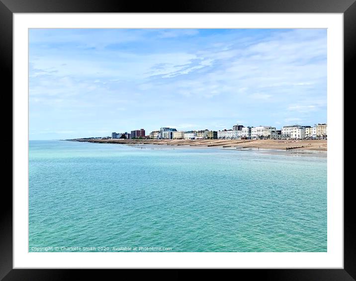 Worthing sea front view Framed Mounted Print by Charlotte Smith