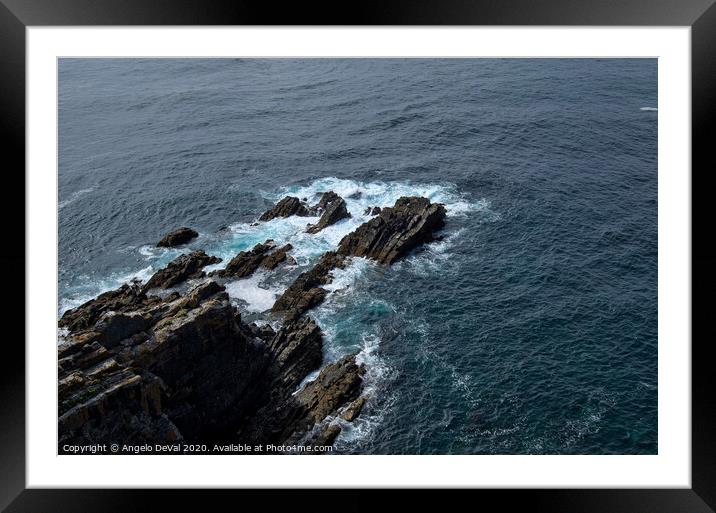 Rocks and Waves in Cape Sardao Framed Mounted Print by Angelo DeVal