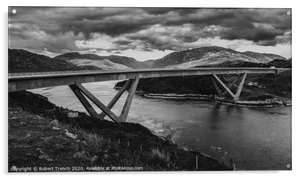 Kylesku Bridge Acrylic by Robert Trench