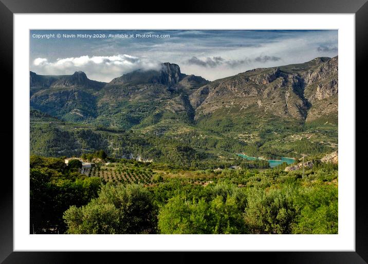 The Guadalest Valley, Alicante Province, Spain Framed Mounted Print by Navin Mistry