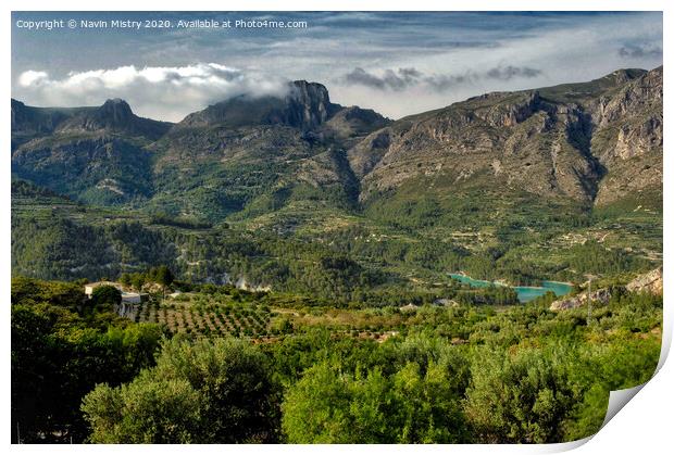 The Guadalest Valley, Alicante Province, Spain Print by Navin Mistry