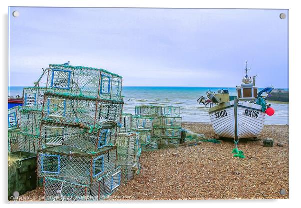 Hastings fishing boat  Acrylic by Ian Stone