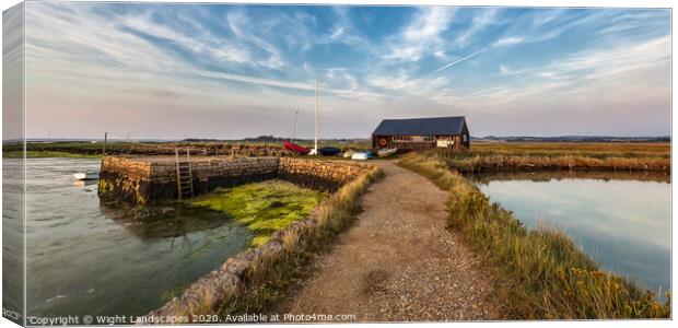 Newtown Quay Canvas Print by Wight Landscapes