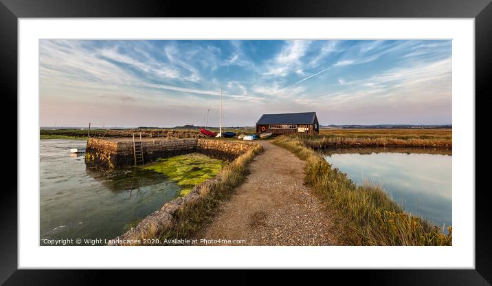 Newtown Quay Framed Mounted Print by Wight Landscapes