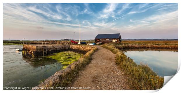 Newtown Quay Print by Wight Landscapes