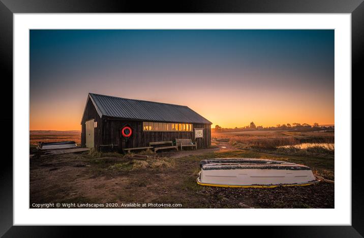 Dawn At Newtown Boathouse Framed Mounted Print by Wight Landscapes