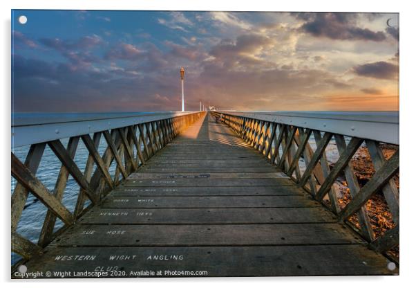Yarmouth Pier Acrylic by Wight Landscapes