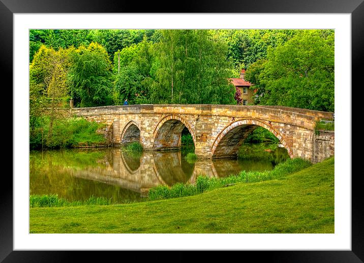 Kirkham Bridge - River Derwent Framed Mounted Print by Trevor Kersley RIP