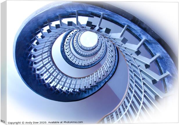 Spiral staircase to the sky Canvas Print by Andy Dow