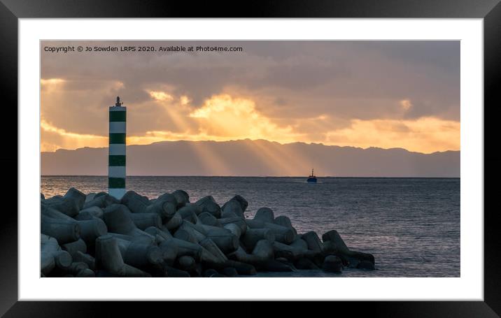 Sunrise in Funchal, Madeira Framed Mounted Print by Jo Sowden