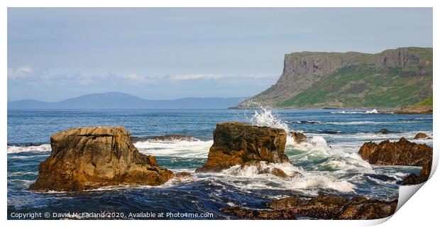 Fair head Ballycastle, Northern Ireland Print by David McFarland