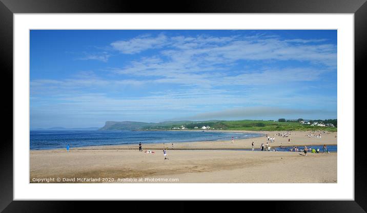 Summer on Ballycastle beach, Northern Ireland Framed Mounted Print by David McFarland