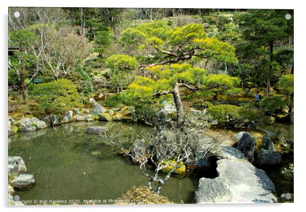 Kyoto Garden  Acrylic by Rob Hawkins