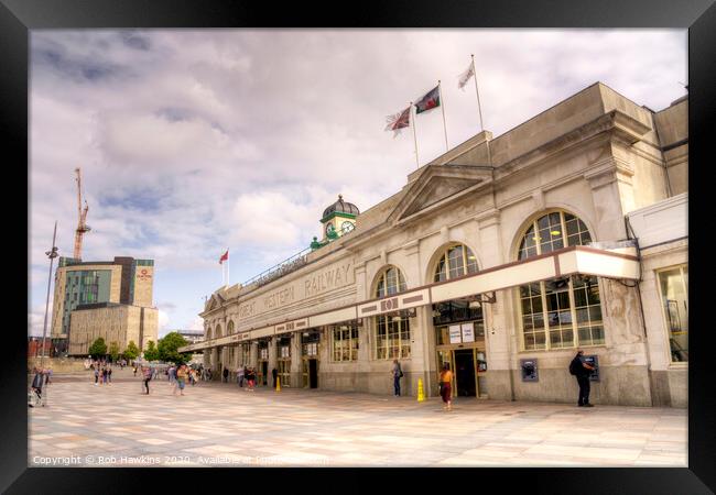 Cardiff Central Station Framed Print by Rob Hawkins