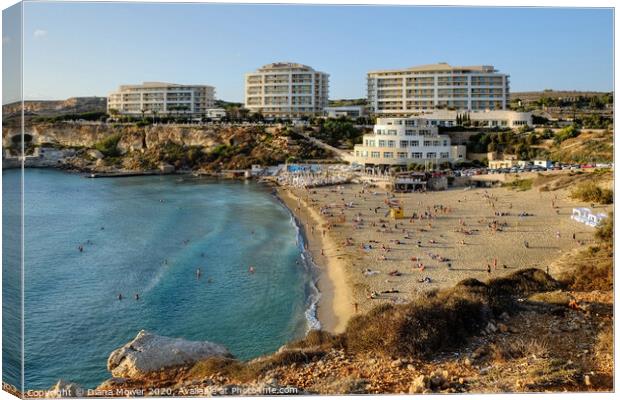 Golden Bay Malta Canvas Print by Diana Mower