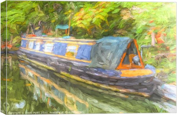 Narrow Boat Life Art Canvas Print by David Pyatt