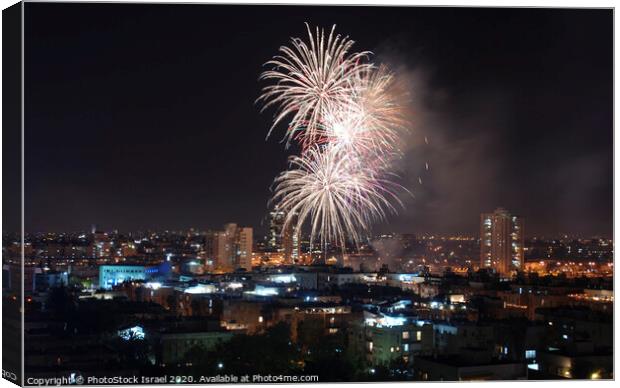 Fireworks display Canvas Print by PhotoStock Israel