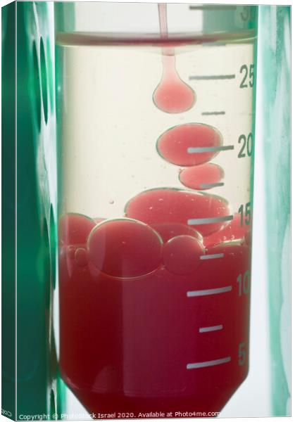 Phase separation in a test tube Canvas Print by PhotoStock Israel