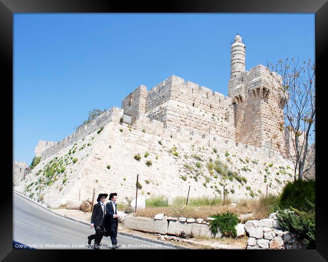 Israel, Jerusalem, The tower of David Framed Print by PhotoStock Israel