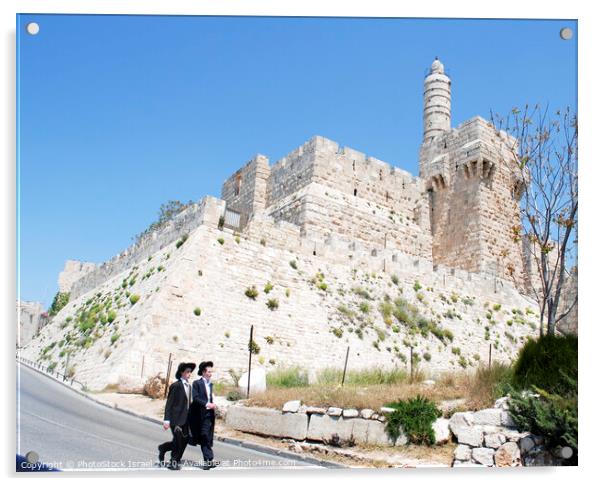 Israel, Jerusalem, The tower of David Acrylic by PhotoStock Israel