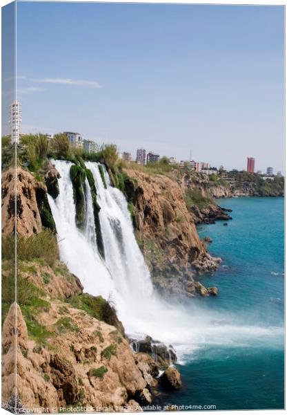 Antalya, Lower duden waterfall Canvas Print by PhotoStock Israel