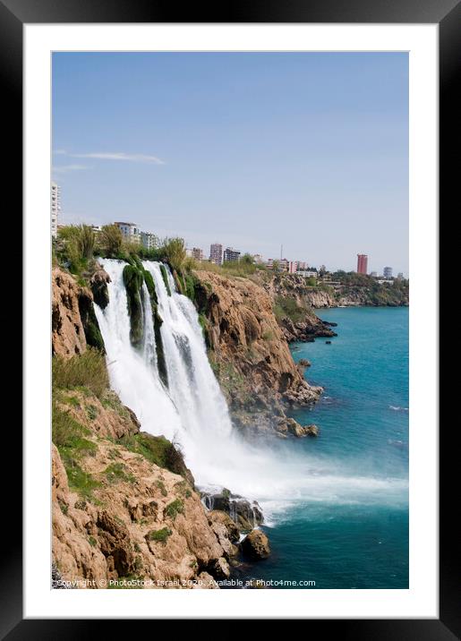 Antalya, Lower duden waterfall Framed Mounted Print by PhotoStock Israel