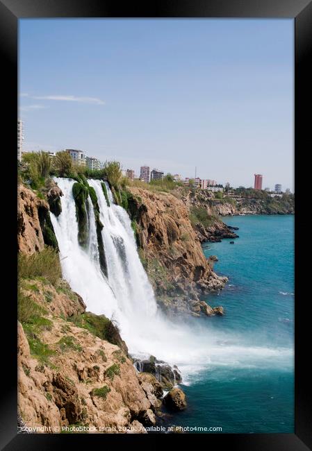 Antalya, Lower duden waterfall Framed Print by PhotoStock Israel