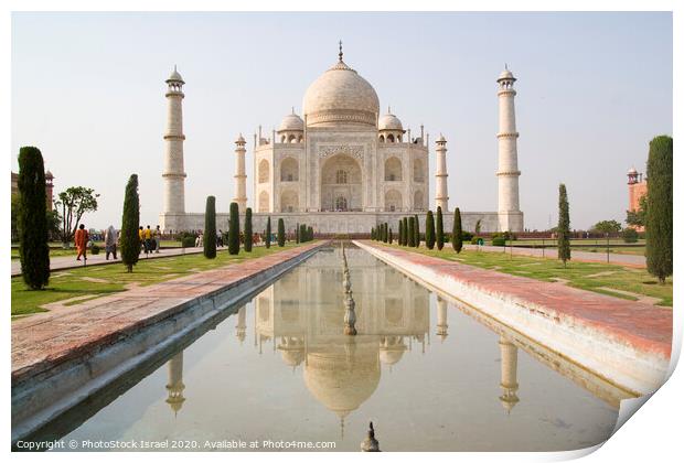 Agra, The Taj Mahal Print by PhotoStock Israel