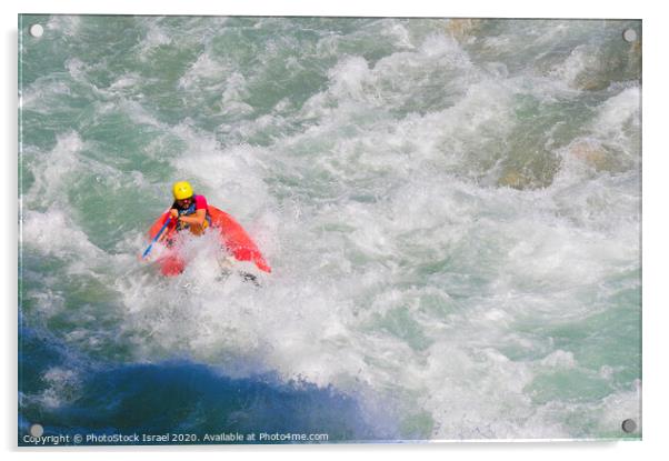 White water rafting  Acrylic by PhotoStock Israel