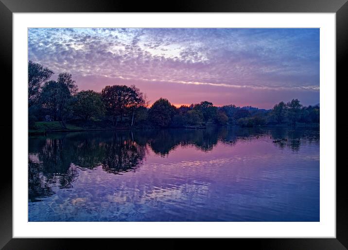Dearne Valley Country Park Sunset Framed Mounted Print by Darren Galpin