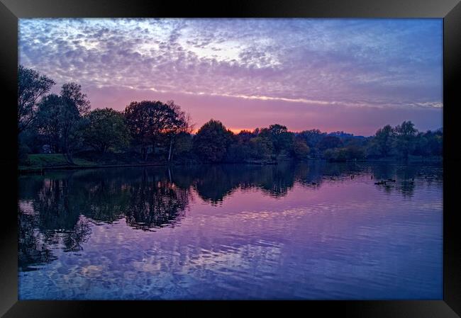 Dearne Valley Country Park Sunset Framed Print by Darren Galpin