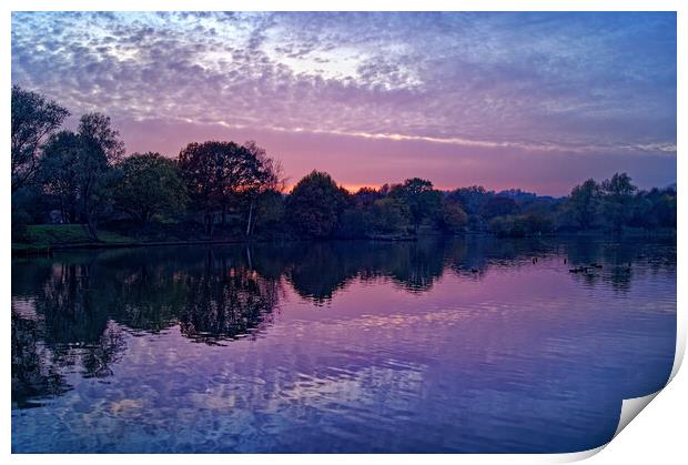Dearne Valley Country Park Sunset Print by Darren Galpin