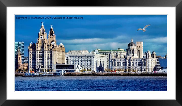 Liverpool's Iconic Three Graces Framed Mounted Print by Frank Irwin