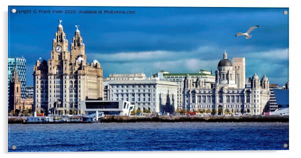 Liverpool's Iconic Three Graces Acrylic by Frank Irwin