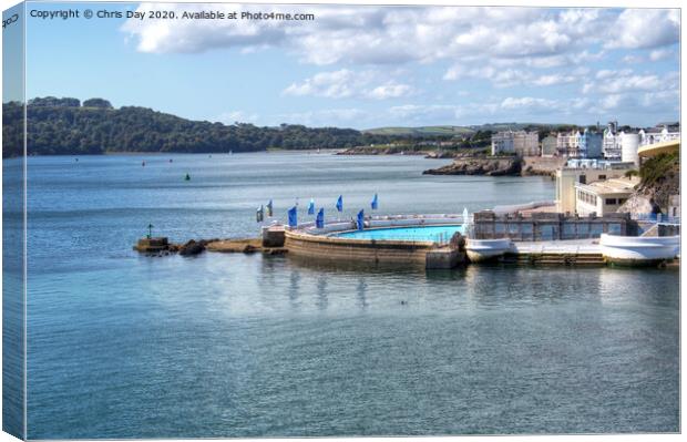 Tinside Lido and Foreshore Canvas Print by Chris Day