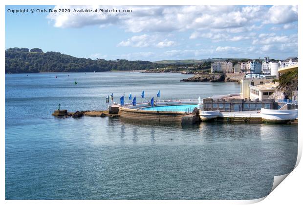 Tinside Lido and Foreshore Print by Chris Day