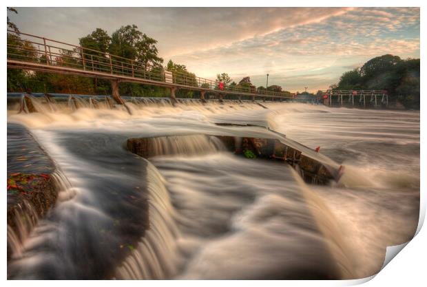 Boulters Weir Maidenhead Print by Mick Vogel