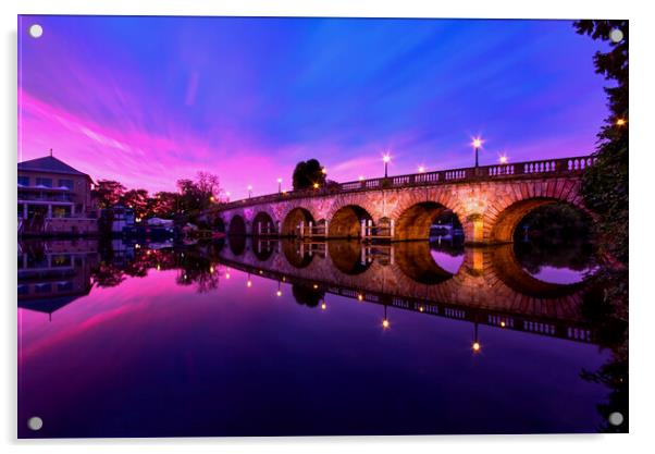 Sunrise At Maidenhead Bridge Acrylic by Mick Vogel