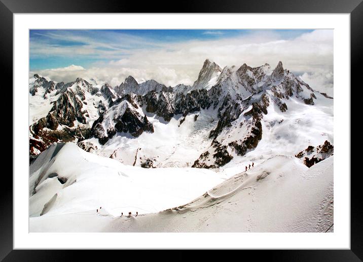 Chamonix Aiguille du Midi French Alps France Framed Mounted Print by Andy Evans Photos
