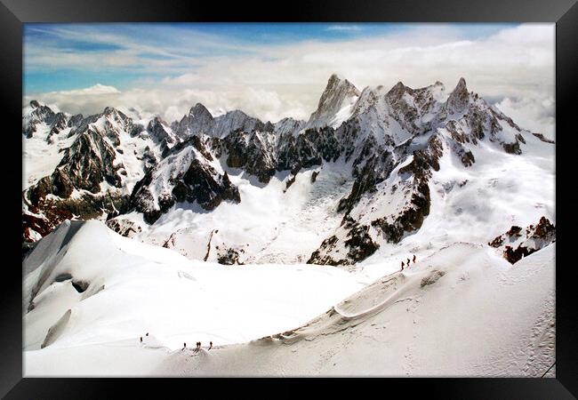 Chamonix Aiguille du Midi French Alps France Framed Print by Andy Evans Photos
