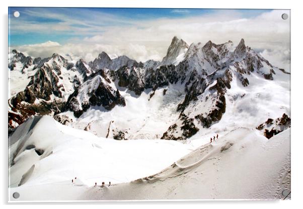 Chamonix Aiguille du Midi French Alps France Acrylic by Andy Evans Photos