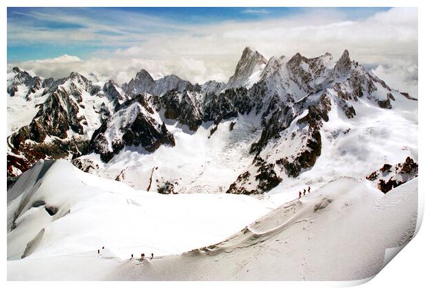 Chamonix Aiguille du Midi French Alps France Print by Andy Evans Photos