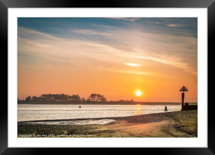 Sunrise Wells next the Sea Norfolk Framed Mounted Print by Jim Key
