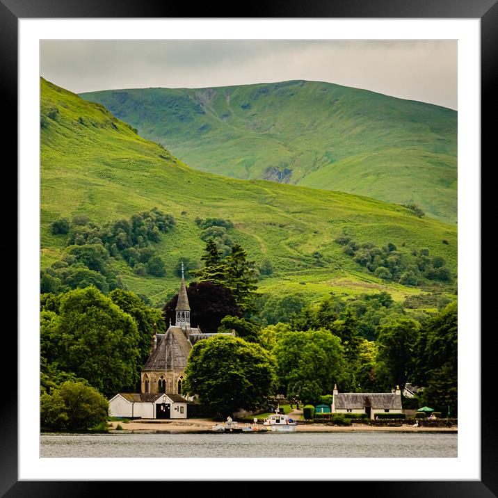 Loch Lomond church Framed Mounted Print by David Martin