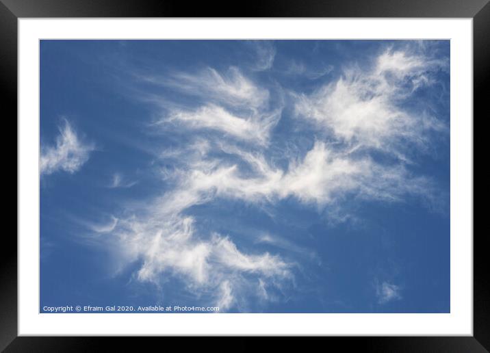 Sky clouds  Framed Mounted Print by Efraim Gal