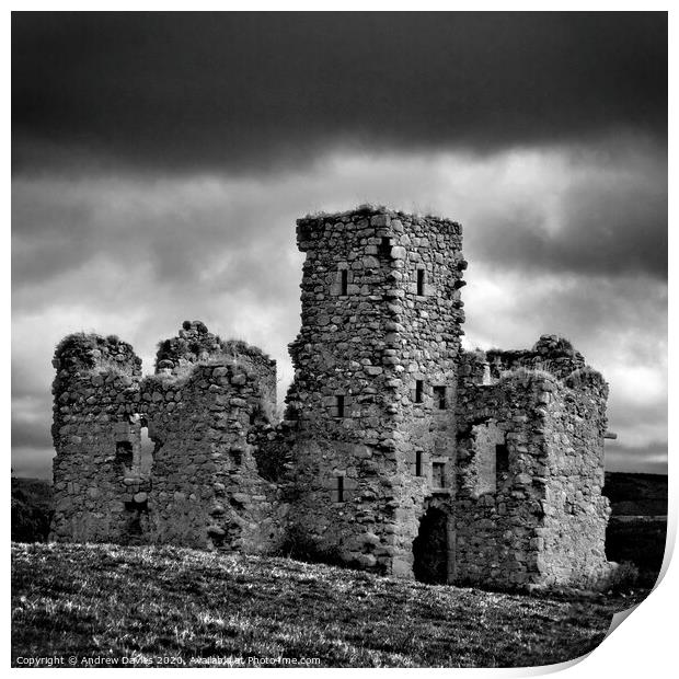 Cluny Chrichton Castle, Raemoir, Banchory, Aberdeenshire Print by Andrew Davies