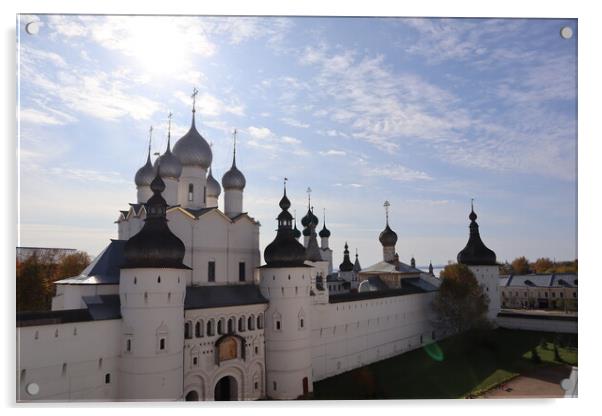 A beautiful white Church Acrylic by Karina Osipova