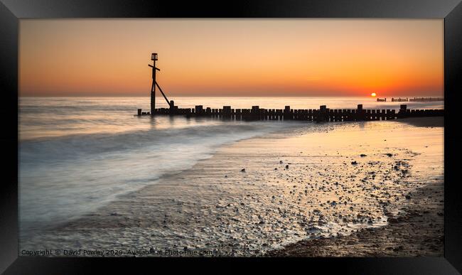 Walcott Beach Sunrise Framed Print by David Powley