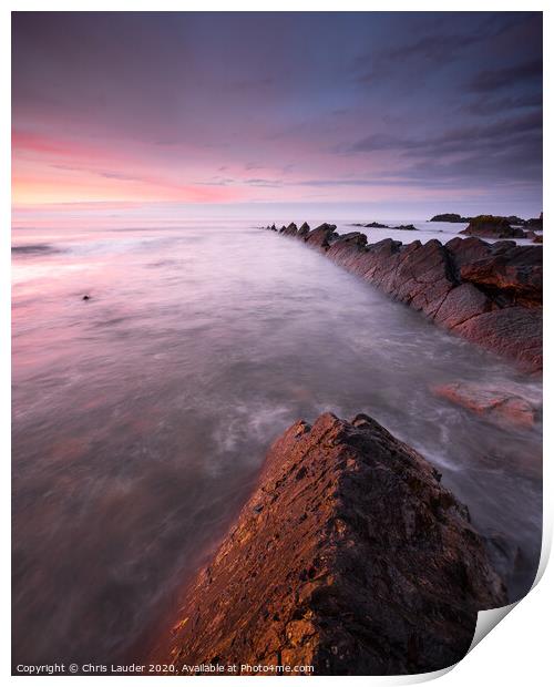 St Monans sunrise Print by Chris Lauder