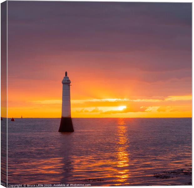 Shaldon Sunrise Canvas Print by Bruce Little